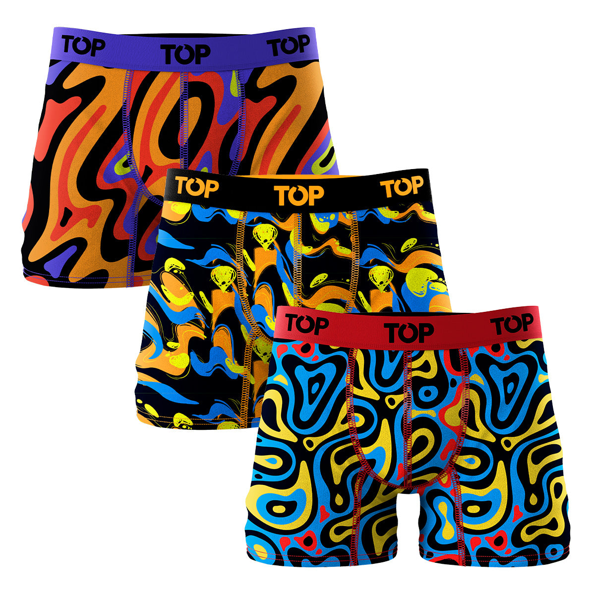 Men’s Cotton Boxer Briefs – 3-Pack (Neon Collection)