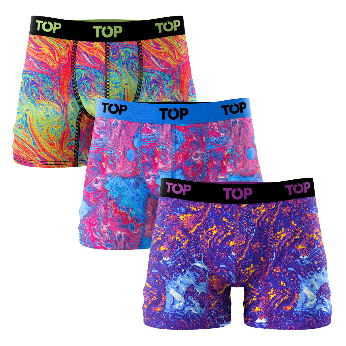 Men’s Microfiber Boxer Briefs – 3-Pack (Neon Collection)