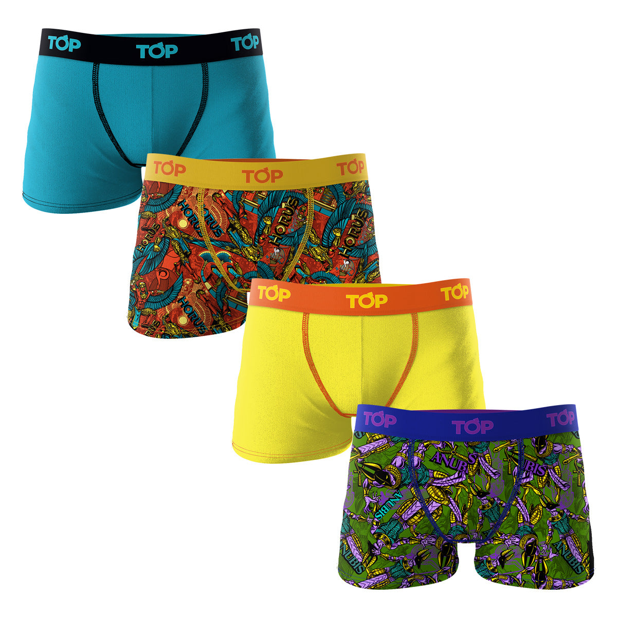 Boys’ Cotton Boxer Briefs – 4-Pack (Gods Collection)