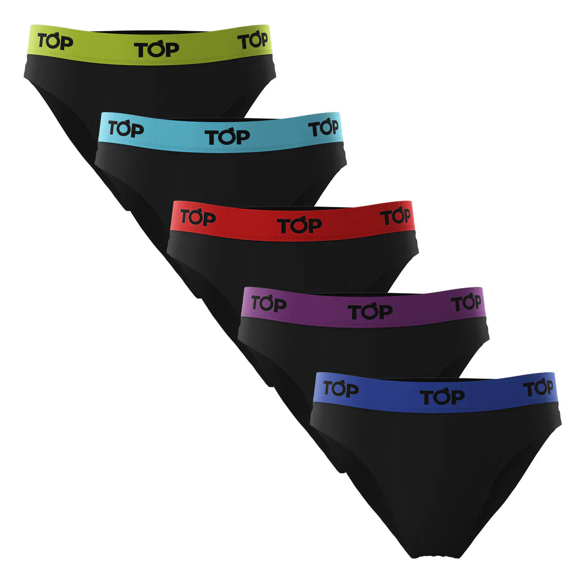 Men Brief 100% Cotton 5-Pack Colors