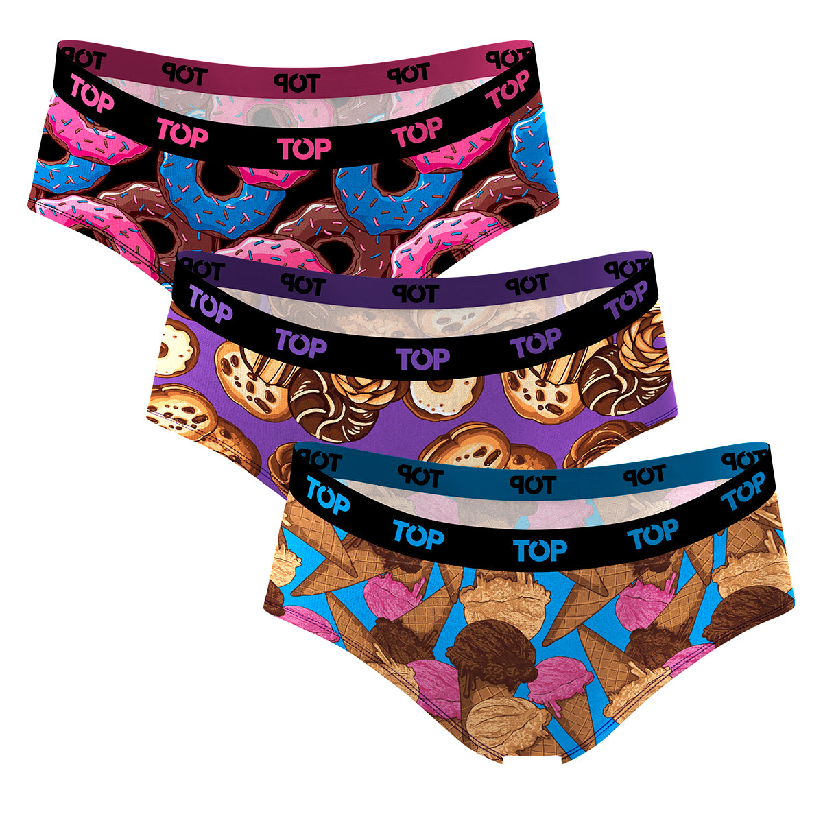 Women Hipster Panties 3-Pack Iconic Collection