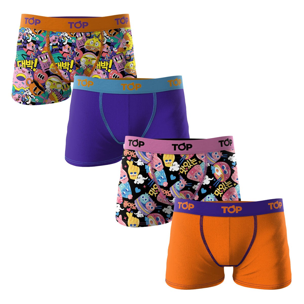 BOXER BRIEF, BOXERS, BOYS, COTTON BLEND, KIDS, PACK 4, PLAYLIST, TOP USA, UNDERWEAR, VAR